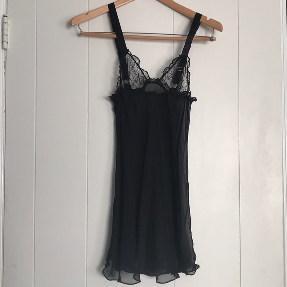 Anthropologie Other - Anthropologie | Undrest Black Silk Lace Negligee